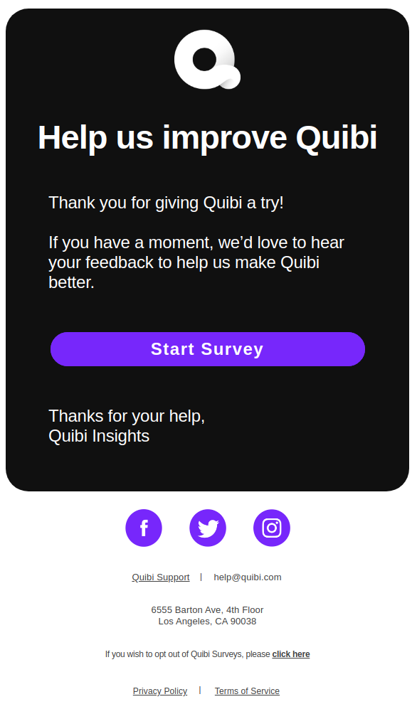 Quibi survey